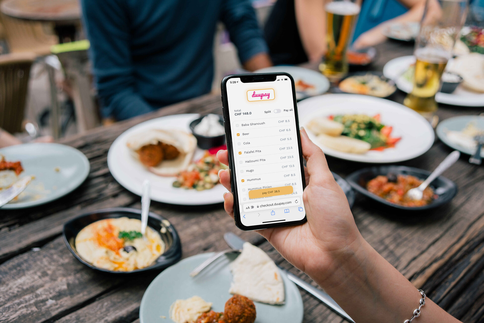 Restaurant dining scene